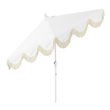Collins 9 ft. Classic Cottage Tassel Market Patio Umbrella